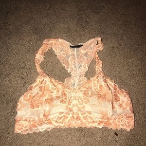 Peach Floral Bralette